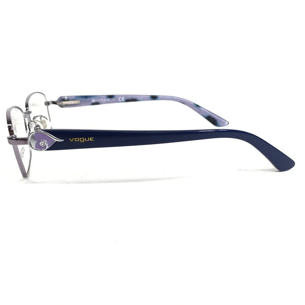 Vogue Eyeglasses Frames VO3812-B 612 Blue Purple Cat Eye Wire Rim 51-16-135